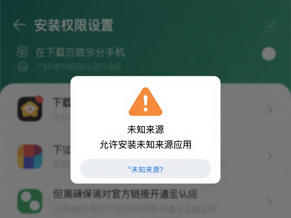 安装权限设置：在下载完成后，部分设备可能会提示“未